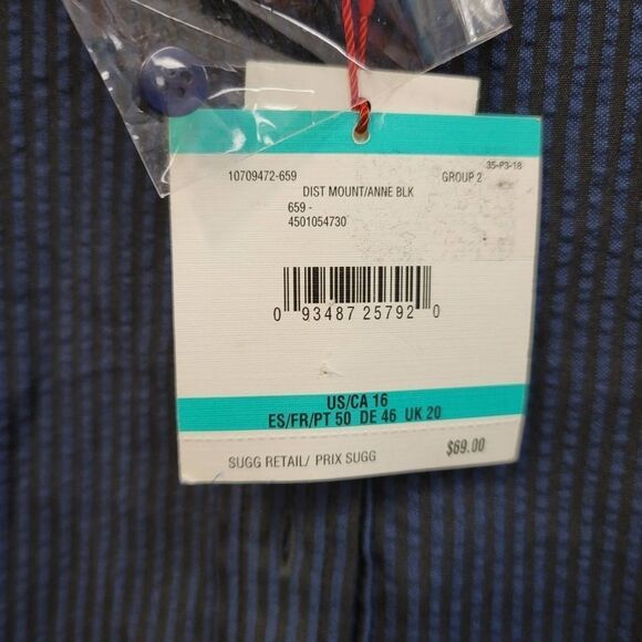 Anne Klein Sleeveless Button Up Blouse Size 16 NWT - Picture 3 of 5